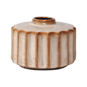 beige rippled vase big