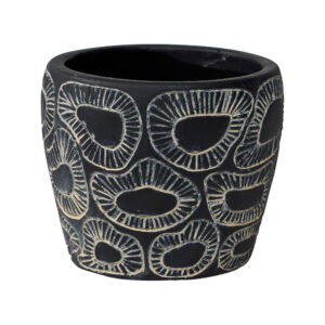 monochrome plant pot