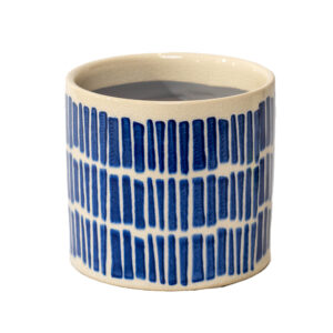 blue tile plant pot small