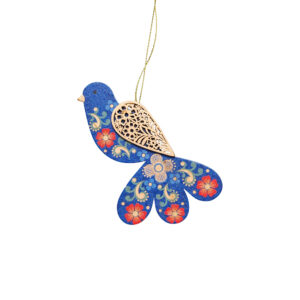 Hanging wooden bird decora