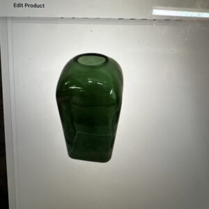 green glass vase