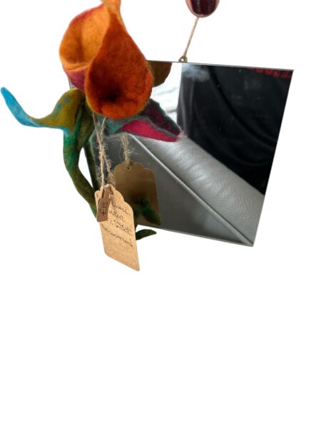 felted wall mirror