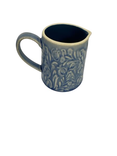 small navy blue jug thistle and wildflower