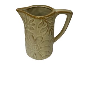 taupe floral jug