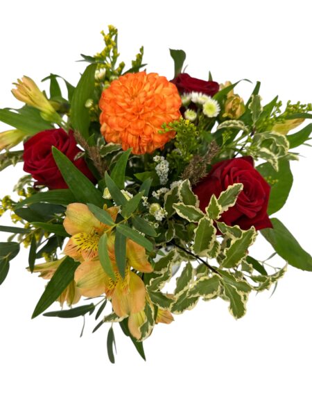 floral arrangement with orange 